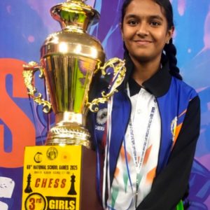 AASHITHA V G  FIDE ID : 33408190  Bronze Medal - TamilNadu State Under 17 Girls Team.     69th National school games, Tripura, Agartala.